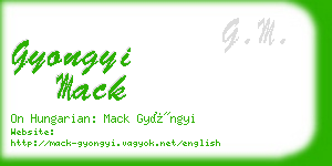 gyongyi mack business card